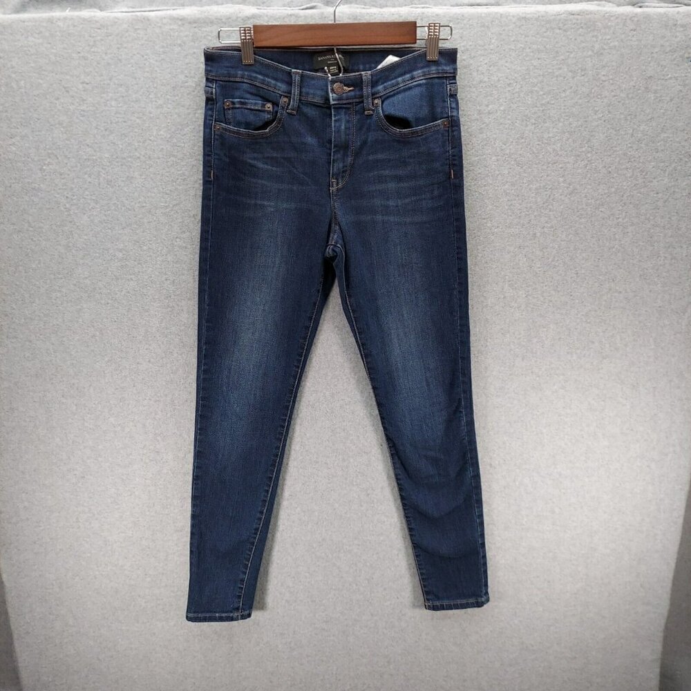 Banana Republic Skinny Fit Stretch Dark Denim Jeans Size 27/4 Washwell